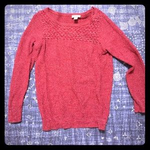 LOFT cozy red sweater